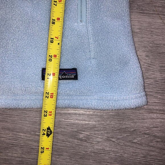 Patagonia Synchilla Women Medium Fleece Vest Sweater Blue Full Zip Outdoor 25164 - Picture 6 of 6